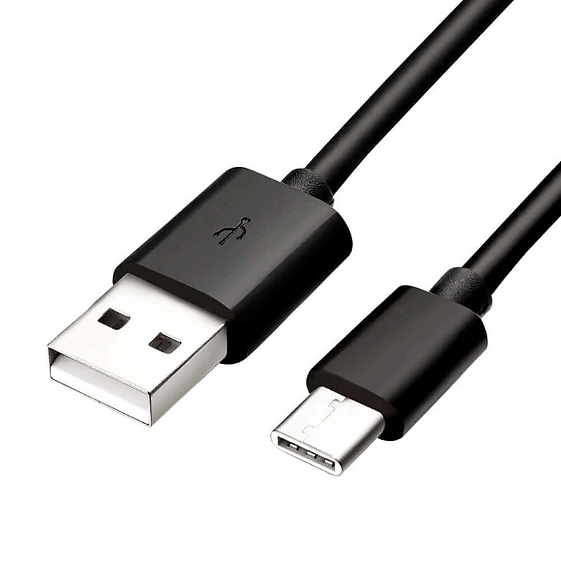 4XEM 6' USB Type‑A to USB‑C Cable, Male to Male, Black (4XUSBCUSB2A6) image 1