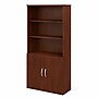 Bush Business Furniture Studio C 73"H 5-Shelf Bookcase with Doors, Hansen Cherry Laminated Wood (STC015HC)~#|#~24D4F3DA-BCD7-4D21-A689F6DF9F6FD5DF_sc7