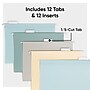 Smead Standard Hanging File Folder, 5-Tab, Letter, Assorted Colors, 12/Pack (10522)~#|#~24D58843-2DCA-42F4-BA6F484585E5608B_sc7