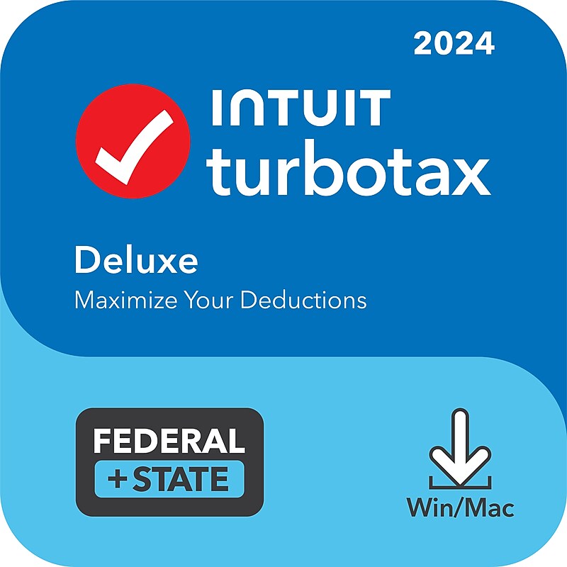 TurboTax Deluxe 2024 for 1 User, Windows/Mac, Download (5109027) image 1