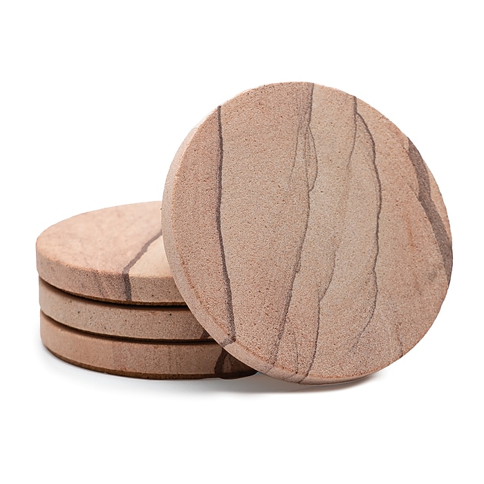 Thirstystone Sandstone Coasters, 4/Set (TS6) | Staples