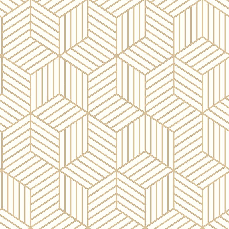 York Wallcoverings Stripped Hexagon Peel and Stick Wallpaper (RMK10704WP) image 1