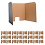 Flipside Foldable Cardboard Freestanding Privacy Panel w/Pass-through Window, 22.5"H x 62"W, Black, 24/Pack (61858)~#|#~24E09A4A-FAD9-4A85-AD9EEA3F65D28B7C_sc7