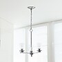 Lalia Home 3-Light 15" Classic Clear Glass and Metal Hanging LED Pendant Chandelier, Chrome (LHP-3012-CH)~#|#~24EABC82-CFC4-4B97-A85F95F833184EC4_sc7