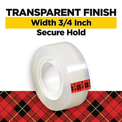 JUN 6 Rolls Transparent Tape Refills Rolls 3/4-Inch X 1000 Inch, 1