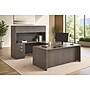 Boss Office Products 66"W U-Shaped Executive Desk with Box/Box/File Storage Pedestal and 4 Door Hutch, Driftwood (GROUPA15-DW)~#|#~24F1C6F3-0D6E-4FC3-B82BA96828F3ABA5_sc7