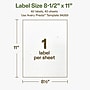 Avery Hemp Rectangle Laser/Inkjet Multipurpose Labels, 8-1/2" x 11", Off-White (40/Box)~#|#~24F2EA27-B1F4-4841-B0CA4A1C965BC332_sc7
