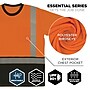 GloWear 8286BK High Visibility Short Sleeve Black Bottom T-Shirt, ANSI Type R Class 2, Orange, X-Large (22195)~#|#~24F69986-38F3-48AD-A33E6A60D87F442A_sc7