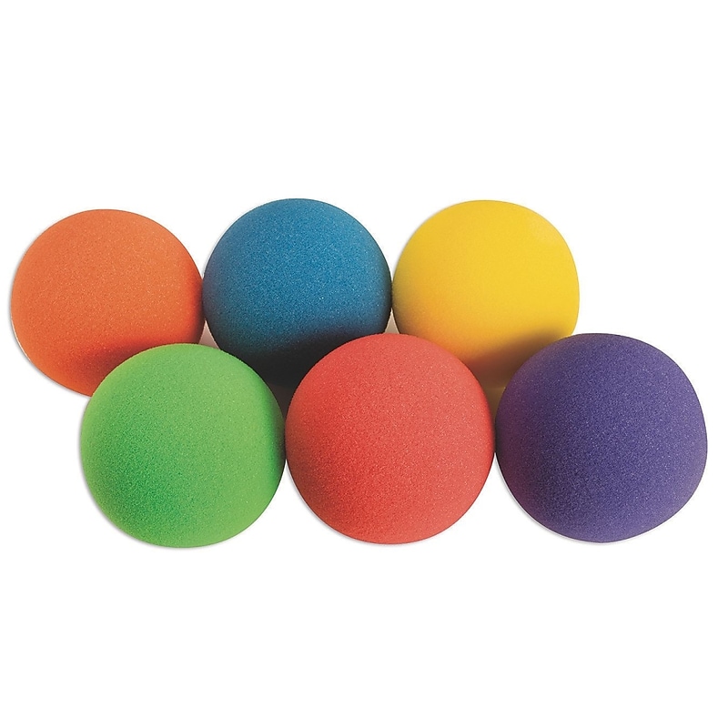 S&S Worldwide Spectrum Light Foam Ball, Assorted Colors, 6/Pack (W12978) image 1