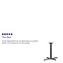 Flash Furniture 22" x 30" Cast Iron Restaurant Table X-Base With 3" Dia. Table Height Column, Black~#|#~2509D327-BB9A-4332-8929C12CAABCB59E_sc7