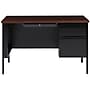 Hirsh 48"W Single-Pedestal Desk, Black/Walnut (20092)~#|#~250C8011-95CC-484A-A97E3C7CB0BA119C_sc7