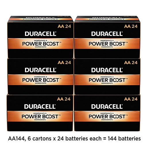Duracell Coppertop AA Alkaline Battery, 144/Carton (MN1500BKD) Staples
