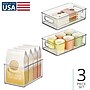 iDESIGN Assorted Stackable Plastic Storage Bin with Handles, Clear, 3/Pack (64999C3)~#|#~25128E7D-6A99-4D7D-95F247AEE3C13638_sc7
