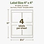 Avery Hemp Square Laser/Inkjet Multipurpose Labels, 4" x 4", Off-White (80/Pack)~#|#~2515F2F3-49CD-4ADA-BFFA1066182ED27D_sc7