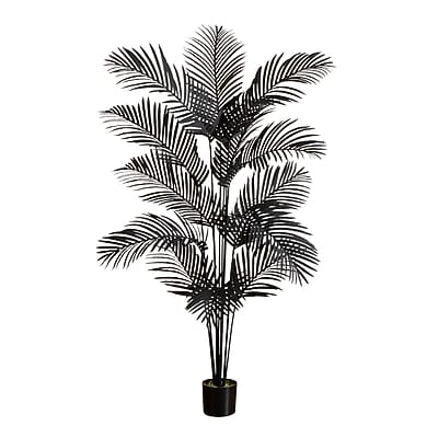 Nearly Natural Artificial Halloween Black Paradise Palm Tree, 6'