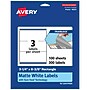 Avery TrueBlock Laser/Inkjet Rectangle Multipurpose Labels, 3-1/4" x 8-3/8", White, 300/Box (94251)~#|#~251B5AF8-240D-4D9F-9624C3674D4B8A41_sc7