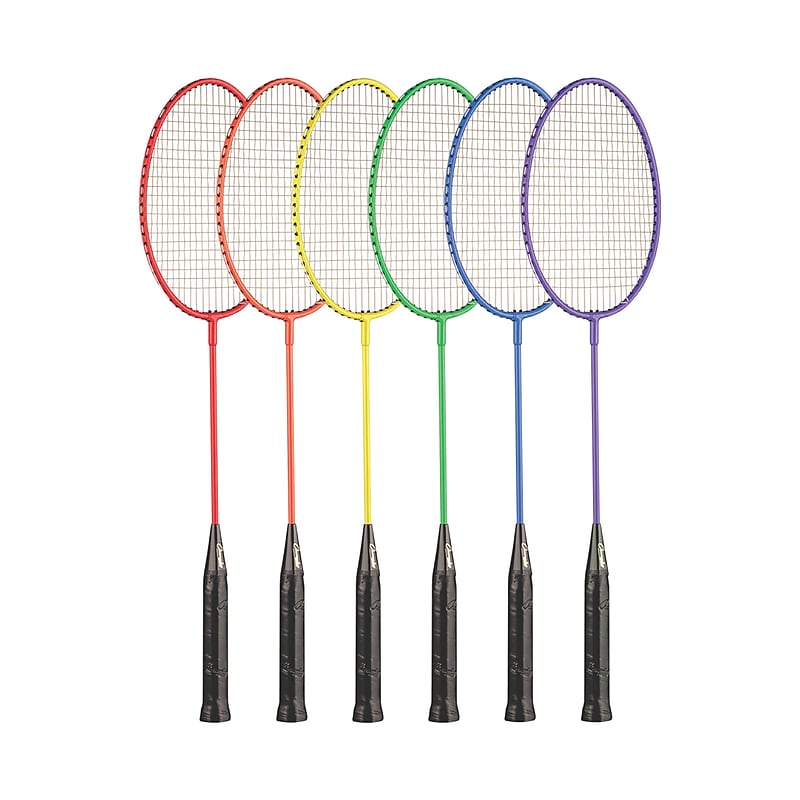 Champion Sports Badminton Racket Set, Assorted Colors, 6/Set (CHSBR20SET) image 1
