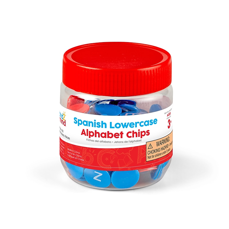 hand2mind Spanish Lowercase Alphabet Chips (94473SP) image 1