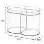 iDESIGN Stackable Plastic Dual Canister with Lid, Clear, 2/Pack (28209M2)~#|#~2525B9EA-12C2-48BD-889271DD7C54175E_sc7