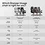 Sharper Image S-950 Heated Ergonomic Faux Leather Swivel Executive Massage Chair, Gray/White (52755M-GRYWHT)~#|#~2528115A-D918-4771-9FC5F28B873B61B5_sc7