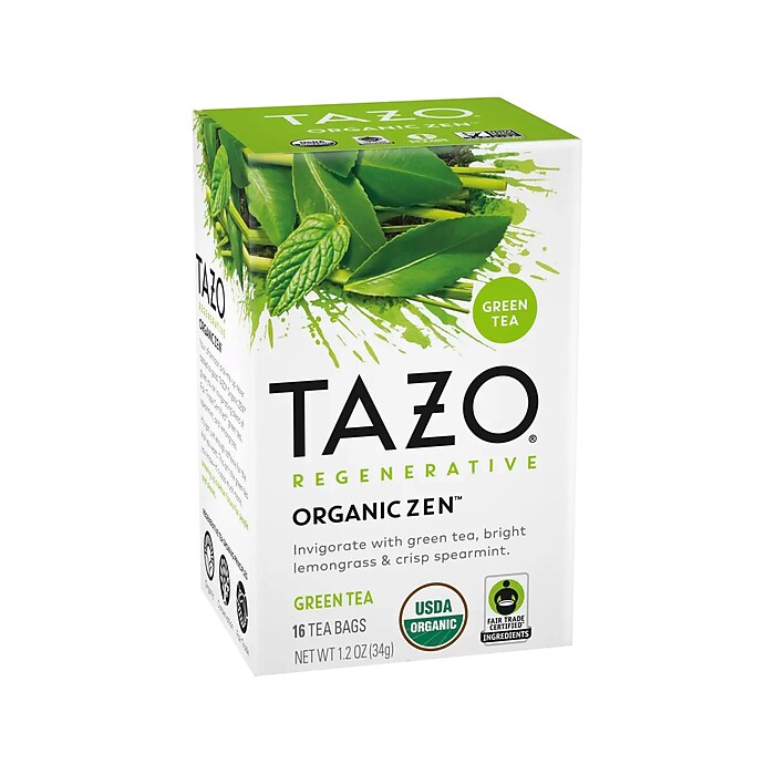 緑の習慣 16袋セット Tazo Zen Green Tea Bags, 16/Box (10794522003096) | Staples