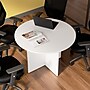 Bush Business Furniture 42W Round Conference Table with Wood Base, White (99TB42RWH)~#|#~252E0FC2-23AA-4480-A03F5AE11B0CCCBA_sc7