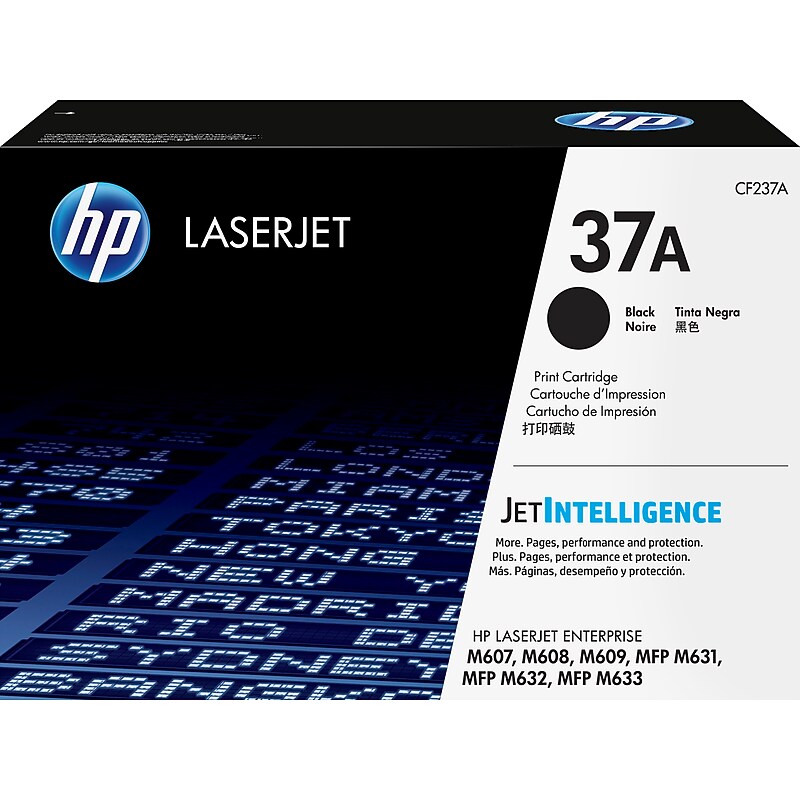 HP 37A Black Standard Yield Toner Cartridge, Prints Up to 11,000 Pages (CF237A) image 1