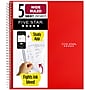 Five Star 5-Subject Subject Notebooks, 8" x 10.5", Wide Ruled, 200 Sheets, Each (51016)~#|#~25307DAA-01AE-4A57-A180AEE63F017039_sc7