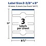 Avery Laser/Inkjet Multipurpose Labels, 8"  x 2.375", Matte White, 30/Pack (94117)~#|#~25347D1C-8B57-4A06-836D7D54274281FF_sc7