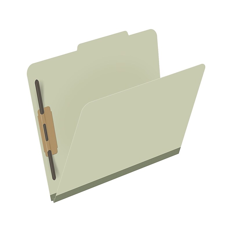 Ecom Folders Recycled Pressboard Classification Folder, 2" Expansion, Letter Size, Green, 25/Box (DV-T42-02-3GRN) image 1