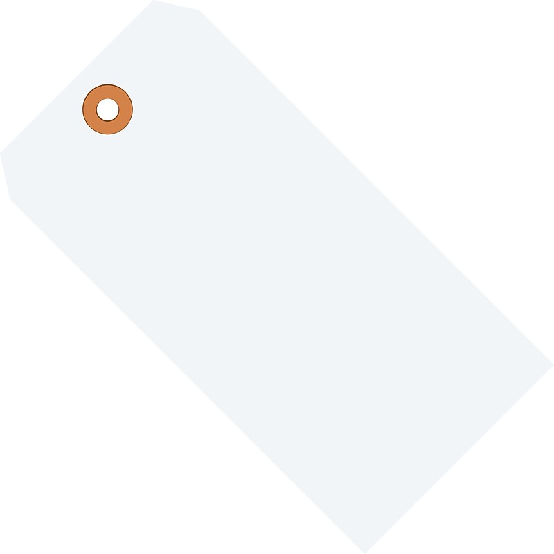 SI Products Shipping Tags, #4, 4.25" x 2.125", White, 1000/Carton (G11041G) image 1