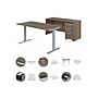 Bush Business Furniture Studio C 60"W Electric Height Adjustable Standing Desk w/ Credenza & File, Modern Hickory (STC017MHSUFA)~#|#~253E221E-8127-44B6-8079A1B290848B1F_sc7