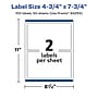 Avery Laser/Inkjet Multipurpose Labels, 7.75" x ", Glossy Clear, 100/Box (94255)~#|#~254003D8-3413-4702-A4FF0C3079698985_sc7