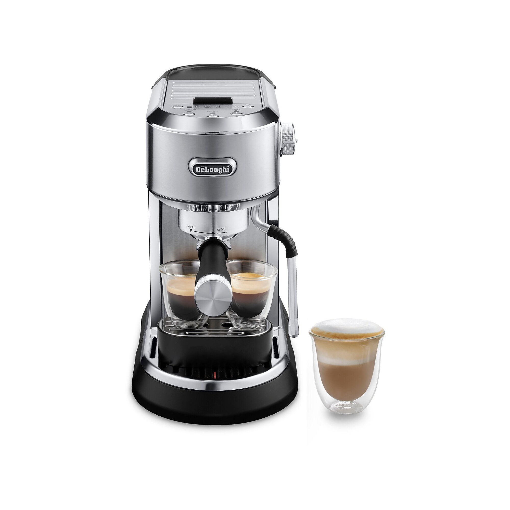 De’Longhi Dedica Duo 2-Cups Steam Espresso Machine, Stainless Steel (EC890M) Sansujyuku sansujyuku.com