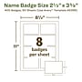Avery EcoFriendly Stick On Sticker Name Tags/Labels, White, 50 Sheets/Pack, 400 Labels/Pack (45395)~#|#~2543771D-5203-4C0E-B4A9038F5F283798_sc7