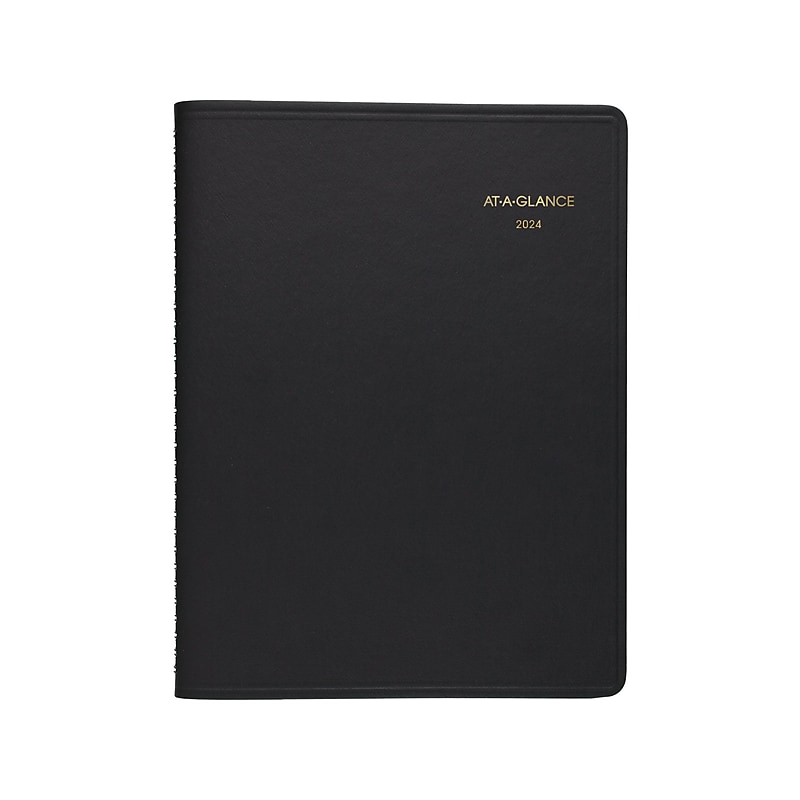 2024 AT-A-GLANCE 7" x 8.75" Weekly Appointment Book, Black (70-865-05-24) image 1