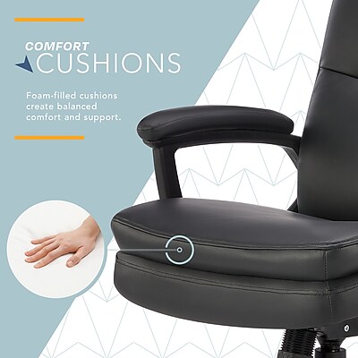 Click365 Ergonomic Bonded Leather Swivel Executive Chair - Thumbnail 4
