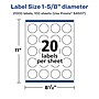 Avery Laser/Inkjet Circle Multipurpose Labels, 1.625"  Dia, Glossy White, 2000/Box (94507)~#|#~2545A3B9-BBF4-4B5D-9C2F6E663A1BE6A3_sc7