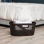 Mind Reader 10.57-Gallon Laundry Basket with Handles, Plastic, Brown, 2/Set (2HHAMP40-BRN)~#|#~254615FA-EEDA-4ACC-93CC2E82CBED8D1B_sc7