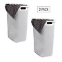 Mind Reader 15.85-Gallon Laundry Hamper with Lid, Plastic, White, 2/Set (60HAMP2PK-WHT)~#|#~254DF5AB-6C2F-4A26-94B0CF79AF998A2B_sc7