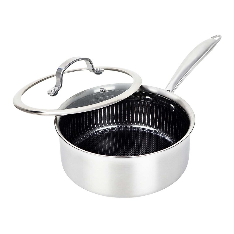 Brentwood 3-Qt. Saucepan With Glass Lid, Stainless Steel (B-SPH20L) image 1