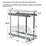 Household Essentials Glidez Metal 2-Tier Pull-Out/Slide-Out Storage Organizer, Chrome  (HE1077)~#|#~2552D364-C1C0-47F6-A1BAFF9C5C19E9B5_sc7
