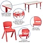 Flash Furniture Emmy Rectangular Activity Table Set, 23.625" x 47.25", Height Adjustable, Red (YU06036RECTBLRD)~#|#~25539C97-A860-4305-A99F8678BE729866_sc7