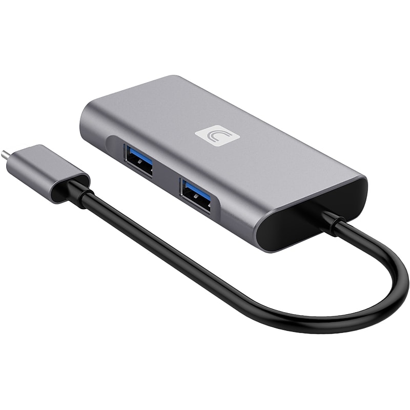 Comprehensive VersaHub 4-Port USB-C Hub, Metallic Gray (VHUB-USBC3A1C) image 1