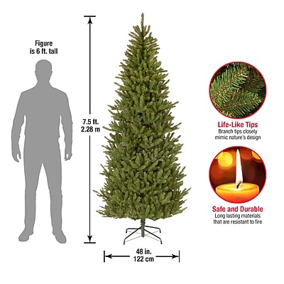 National Tree Company 7.5' Natural Fraser Fir Artificial Christmas Tree - Thumbnail 2