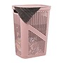 Mind Reader 15.85-Gallon Slim Laundry Hamper with Lid, Plastic, Pink (HBIN60-PNK)~#|#~256AC850-43E2-4688-803C201FB5BE63A9_sc7