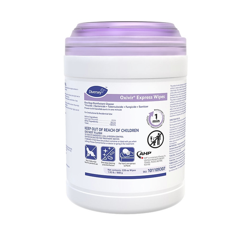Oxivir Express Disinfecting Wipes, 220 Wipes/Canister (101109307) image 1