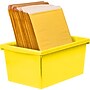 Storex Plastic Medium Classroom Storage Bin, 16.75"x 11.87"x 8.28", Yellow, Pack of 2 (STX61484U06C-2)~#|#~256F126F-650D-4F2C-B5264263B1BFF987_sc7