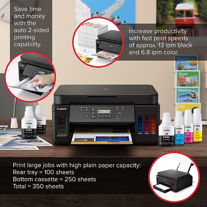 Canon PIXMA MegaTank G6020 Wireless Color All-In-One Supertank