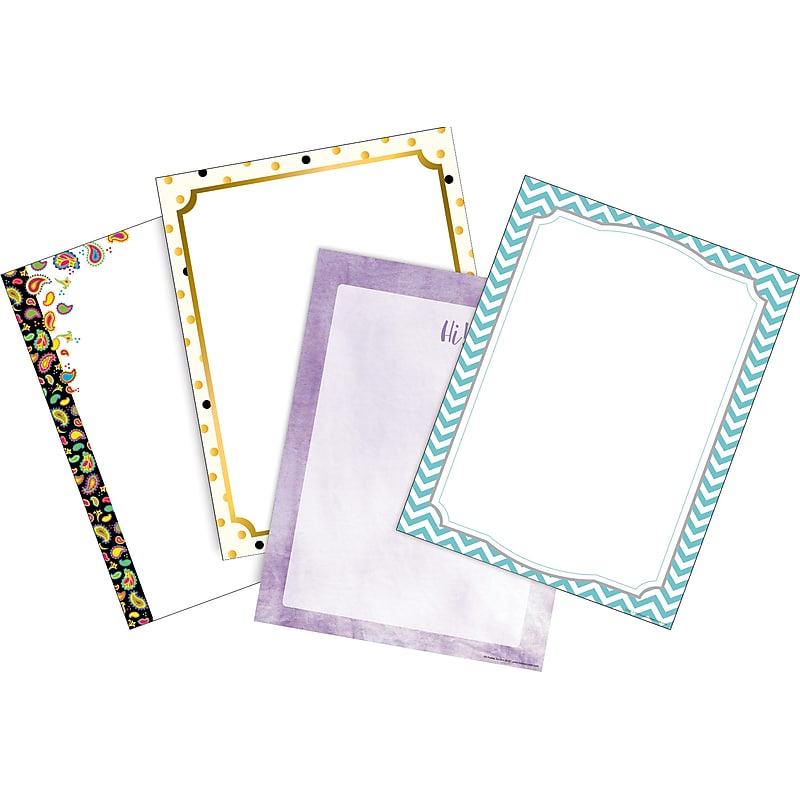 Barker Creek Now We're Stylin' Computer Paper, 8.5" x 11", 60 lbs., Assorted Colors, 200 Sheets/Pack (SS0755) image 1